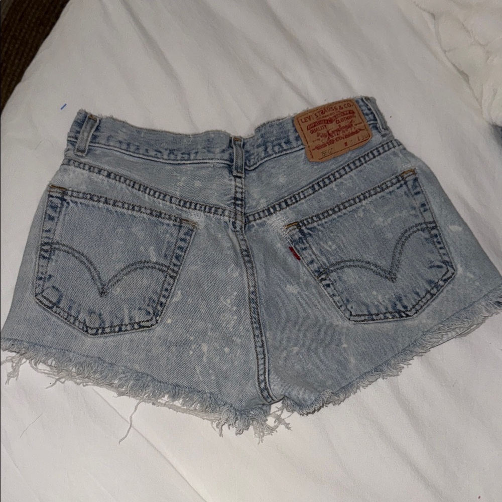 Levi's Faded Blue Denim Cutoff Shorts
